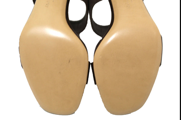 NEW Salvatore Ferragamo Brown Calf Leather with Muschio Suede Cayla 55 Sandal Size 9C