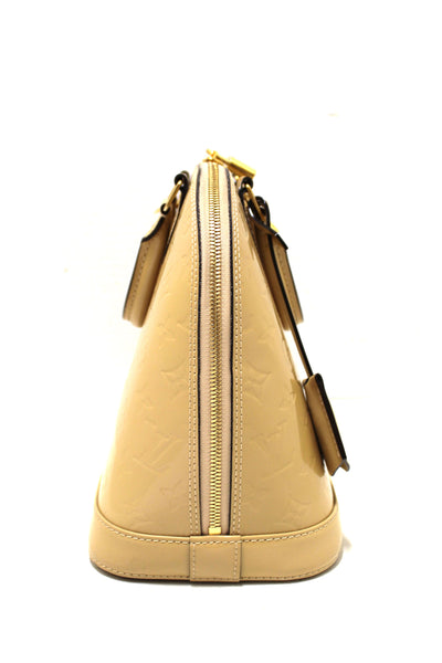 Louis Vuitton 黃色 Monogram Vernis 皮革 Alma 小號手提包