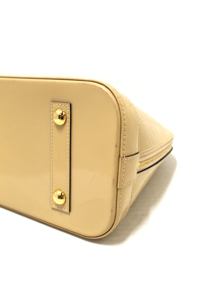 Louis Vuitton Yellow Monogram Vernis Leather Alma PM Handbag