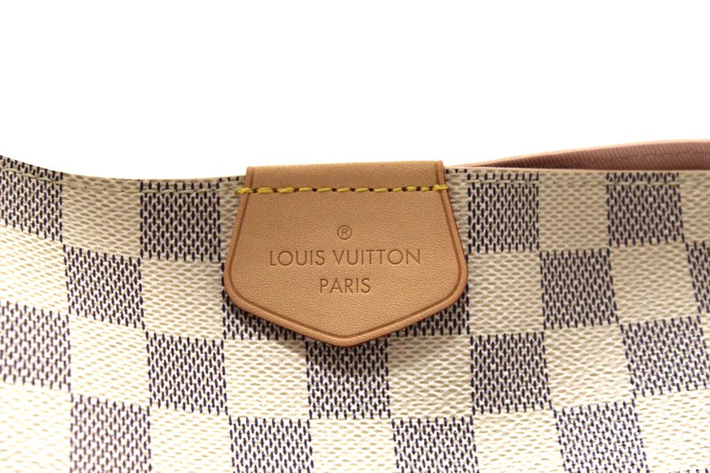 Louis Vuitton Graceful Damier Azur MM Rose Ballerine in Coated