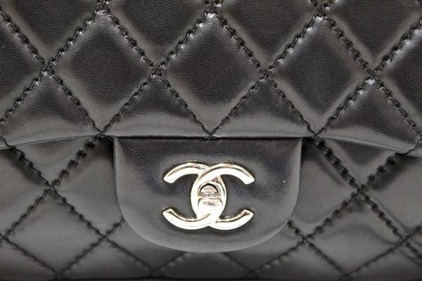 Chanel Black Quilted Lambskin Easy Carry Jumbo Flap Bag