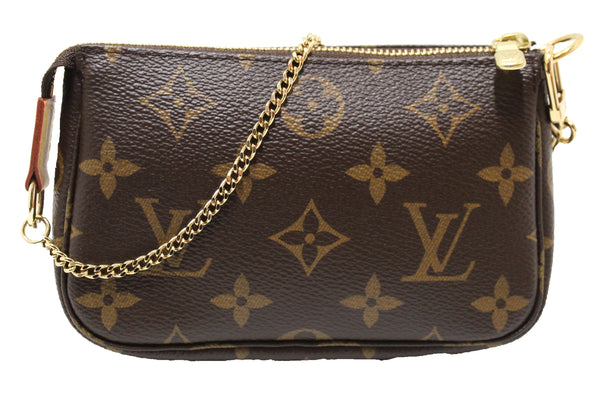 NEW Louis Vuitton Classic Monogram Canvas Mini Pochette Clutch Bag