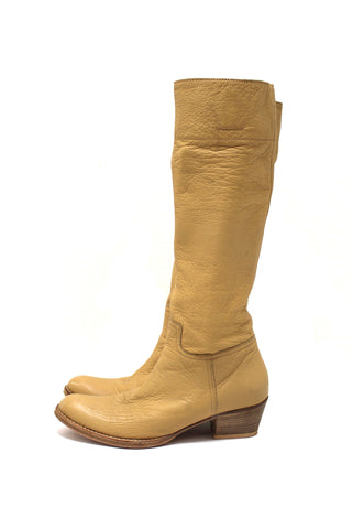 Miu Miu Brown Leather Tall Boots Size 37.5