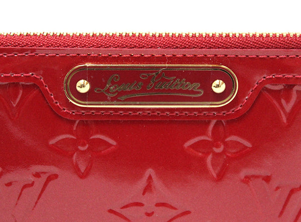 New Louis Vuitton Red Vernis Leather Pochette Cle Key Coin Pouch Case