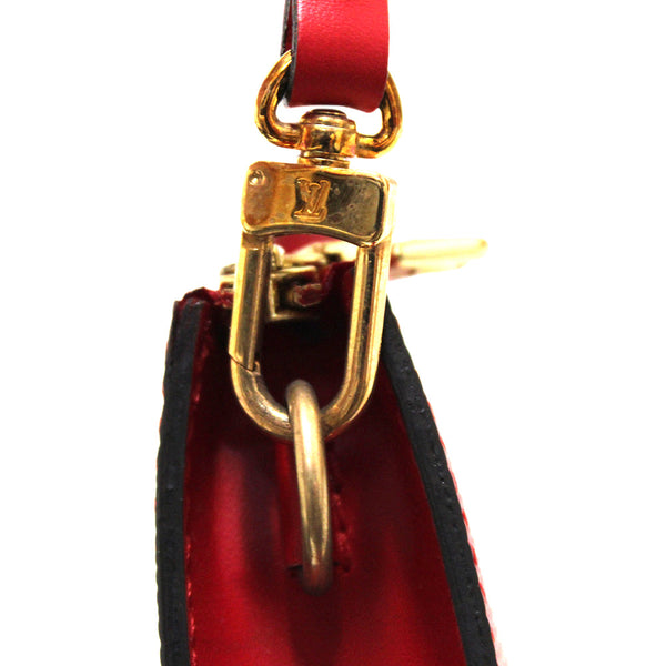 Louis Vuitton Red Epi Leather Pochette Clutch Bag