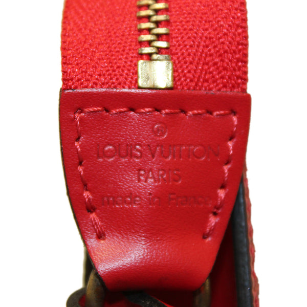 Louis Vuitton Red Epi Leather Pochette Clutch Bag