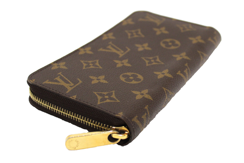 Authentic Louis Vuitton Classic Monogram Canvas Zippy with Brown Interior Wallet