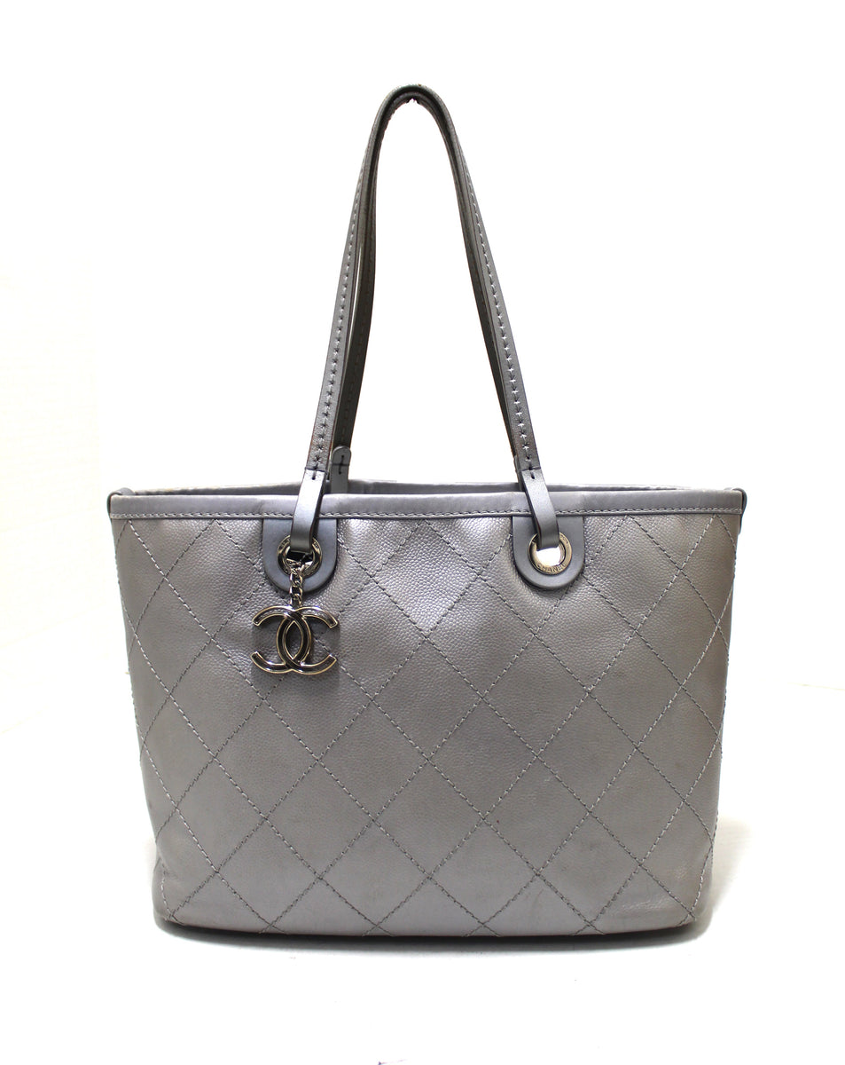Chanel Black Quilted Leather Shopping Fever Tote Chanel