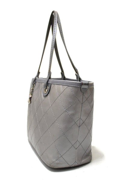 Chanel Silver Fever Caviar Quilted Shoulder Tote Bag