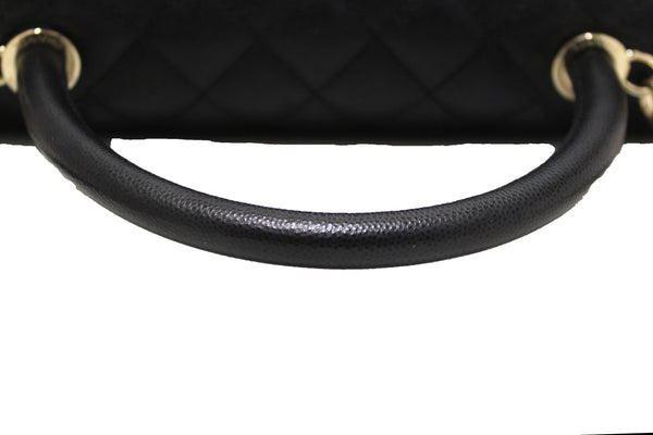 Chanel Black Quilted Caviar Leather Small CoCo Handle Flap Bag