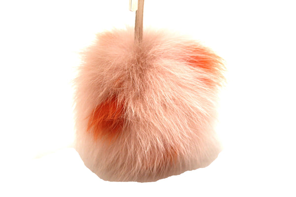 Fendi Light Pink/Orange Fur Pom-Pom Bag Charm