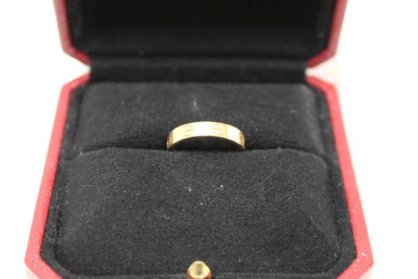 Cartier 18K Rose Gold Love Wedding Band Ring Size 5