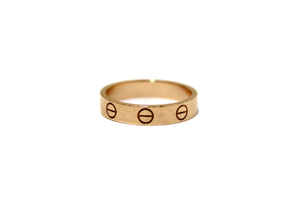 Cartier 18K Rose Gold Love Wedding Band Ring Size 5