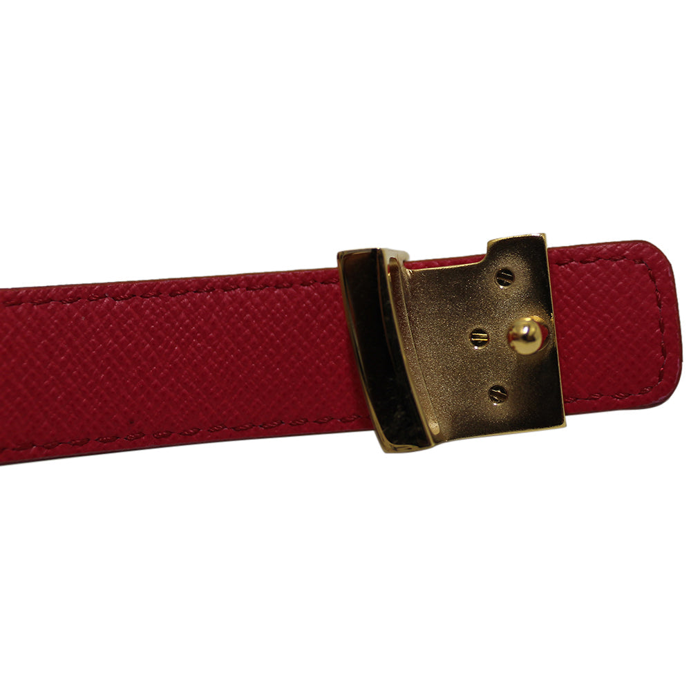 Louis Vuitton White Multicolor Canvas Fuchsia Pink LV Logo Belt 20mm –  Italy Station