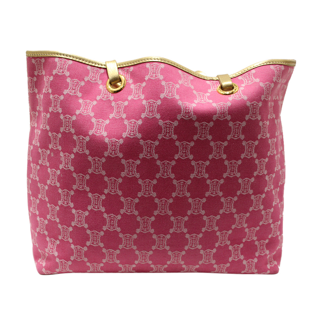 CELINE macadam Pink vintage shoulder bag