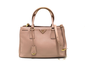 Prada Light Pink Galleria Saffiano Lux Leather Medium Tote Bag