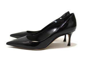 Christian Dior Black Patent Leather Pointed Toe Pumps Size 35.5