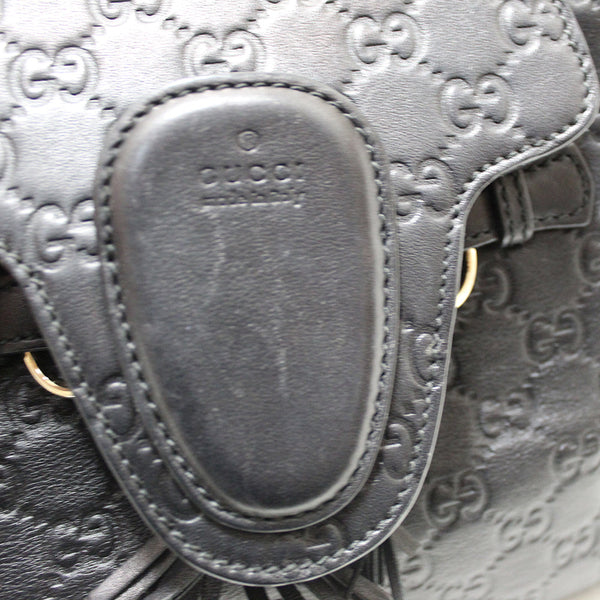 Gucci Black Guccissima Leather Hobo Shoulder Bag 322226
