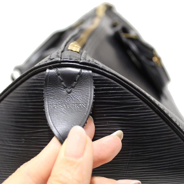 Louis Vuitton Black Epi Leather Keepall 55 Travel Duffle Bag