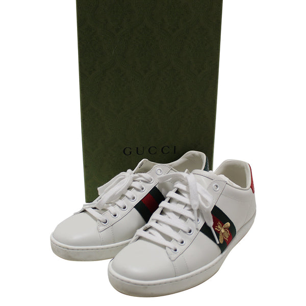 Gucci White Butterfly Ace Web運動鞋鞋尺寸37