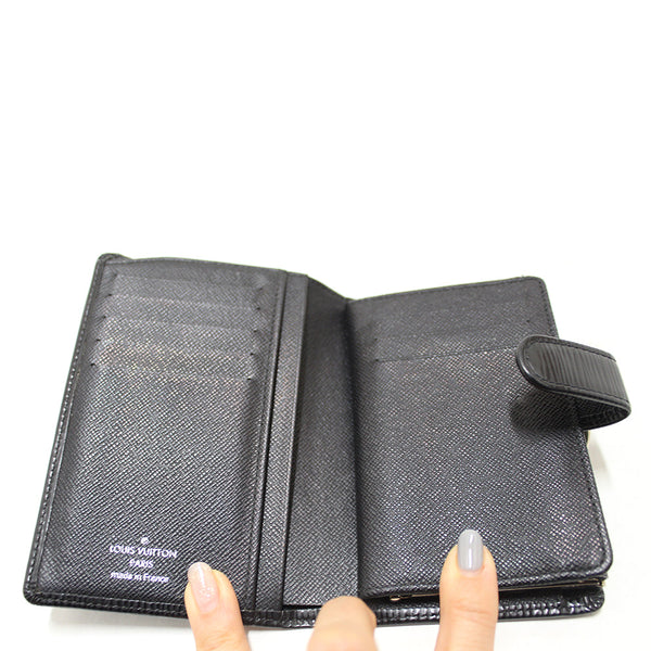 Louis Vuitton Black Epi Leather Medium French Wallet