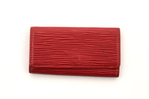 Louis Vuitton Red EPI Leather 6 Key Holder