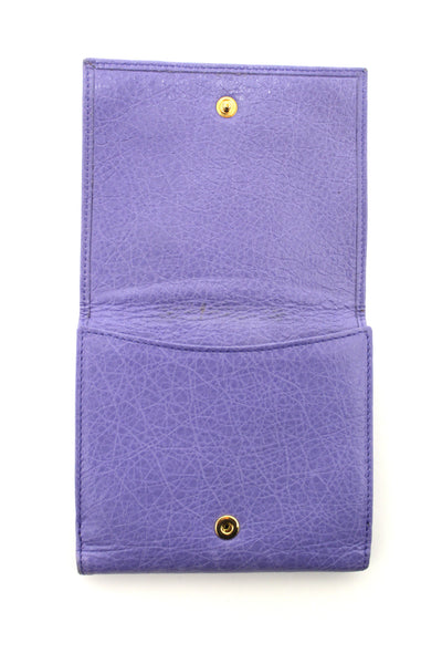 Balenciaga Classic Purple Leather Giant City Small Wallet