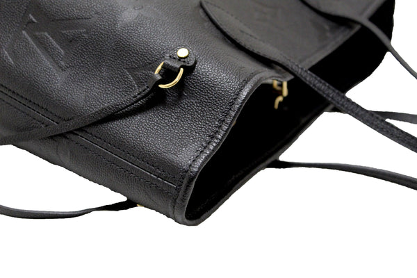 Louis Vuitton Black Monogram Empreinte Leather Neverfull MM Shoulder Tote
