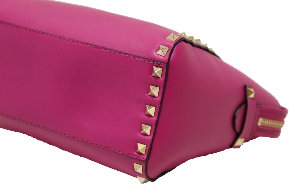 Valentino Pink Leather Rockstud Micro Mini Tote Bag – Italy Station