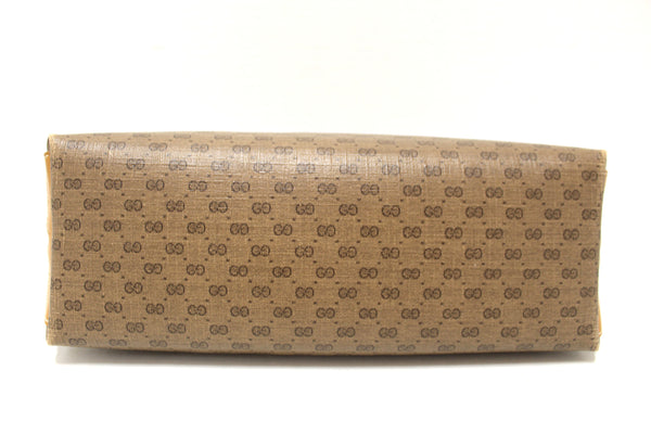Gucci Vintage Brown GG Guccissima Canvas Large Cosmetic Case