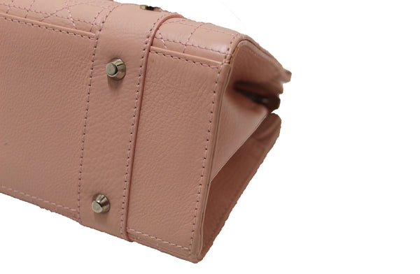 克里斯蒂安·迪奧（Christian Dior）粉紅色小腿皮革手提袋