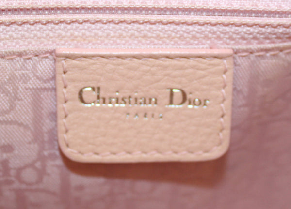 Christian Dior Pink Calfskin Leather Tote Shoulder Bag