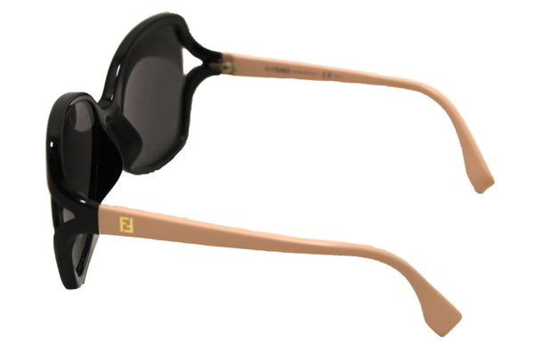 Fendi Black Acetate And Light Pink Frame Sunglasses