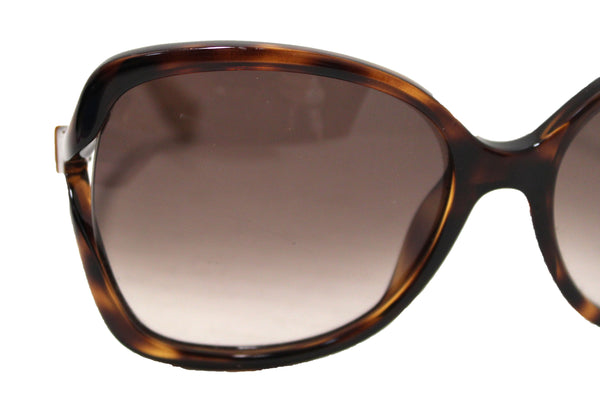 Fendi 玳瑁醋酸纖維白框太陽眼鏡