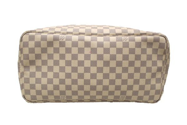 Louis Vuitton Damier Azur Neverfull GM Tote Shoulder Bag