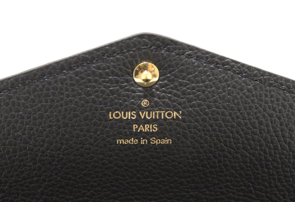 路易·威登（Louis Vuitton）黑色會標empreinte皮革莎拉錢包