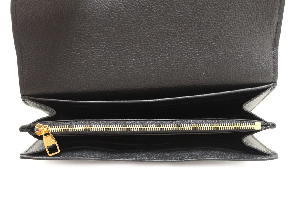 Louis Vuitton Black Monogram Empreinte Leather Sarah Wallet – Italy Station