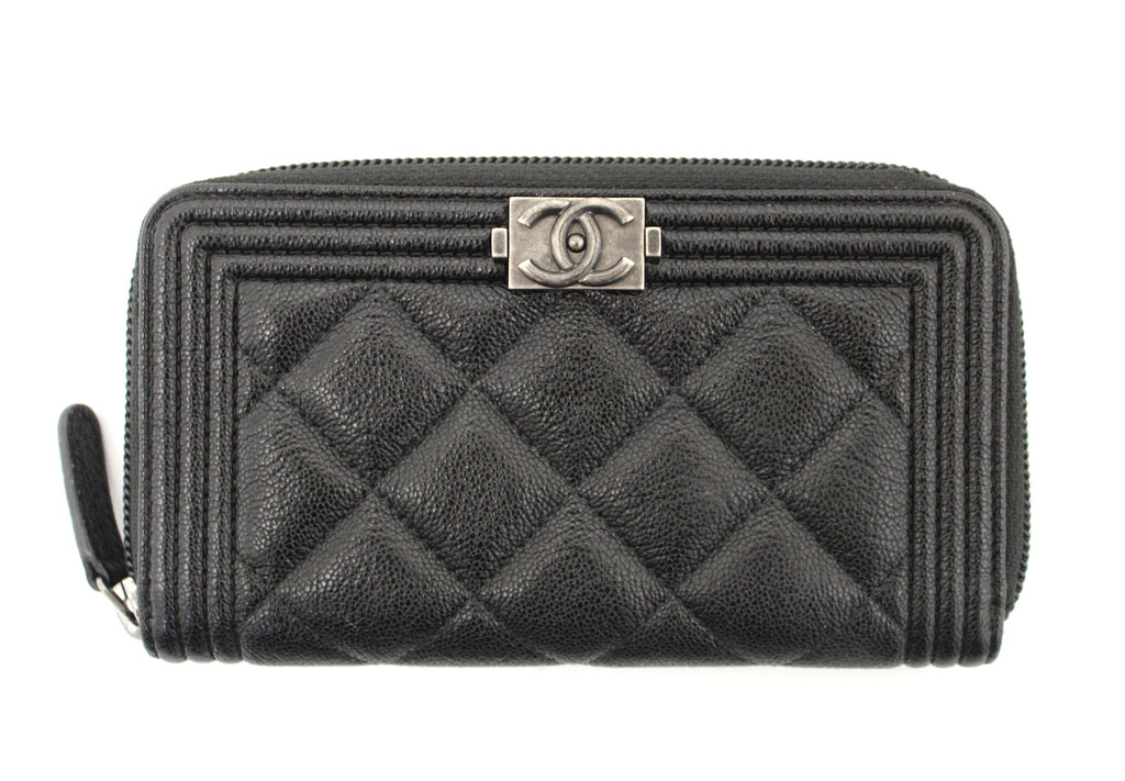 Shop CHANEL 2023 SS Calfskin Long Wallet Logo Coin Cases by PorterSmile