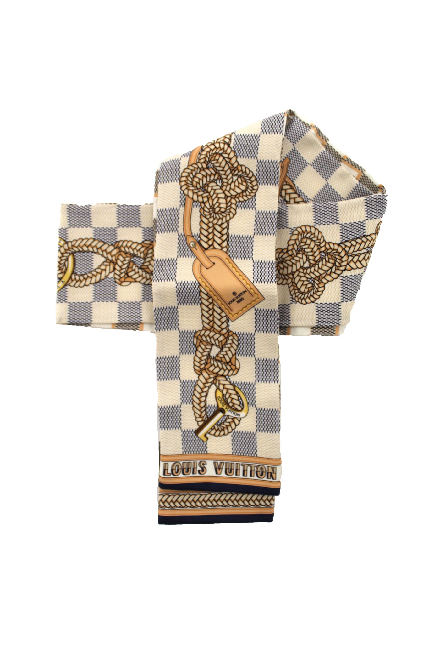 Louis Vuitton Silk Damier Infinity Bandeau Twilly Scarf – Italy