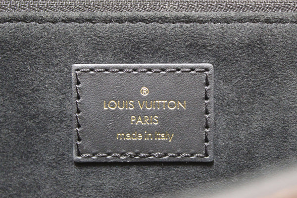 Louis Vuitton Damier Ebene 帆布配黑色軟小牛皮 Vavin 小號包