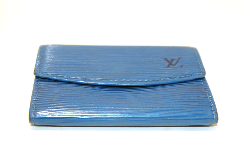 Louis Vuitton Vintage ID Card Holder Epi Leather Blue 1132962