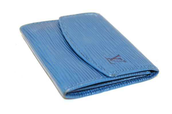 Louis Vuitton Vintage Blue Epi Leather Card Holder