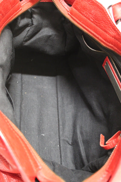 Balenciaga 紅色經典城市小羊皮皮革肩包