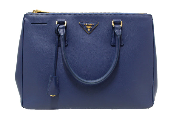 Prada Blue Saffiano Lux Leather Galleria Large Tote Bag