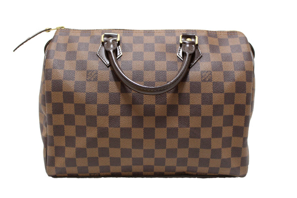 Louis Vuitton Damier Ebene Canvas Speedy 30 Handbag
