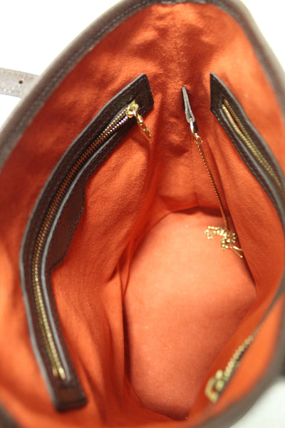 Louis Vuitton Damier Ebene Bucket PM Shoulder Bag