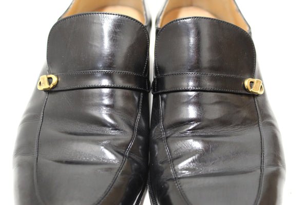 Salvatore Ferrgamo Men's Black Calf Leather Loafer Dress Shoes size 7.5