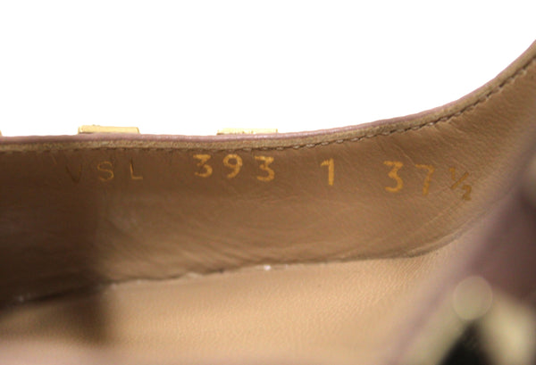 Valentino Garavani Purple Patent Leather Rockstud Ankle Strap Pump 100mm Size 37.5