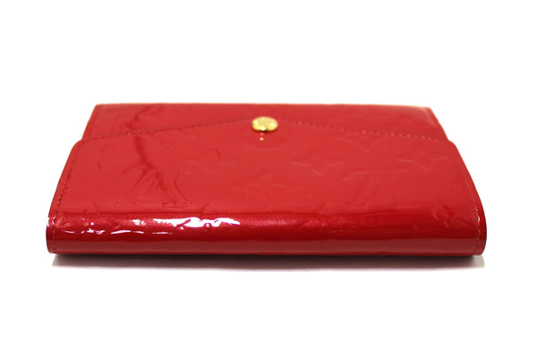 Louis Vuitton Red Monogram Vernis Patent Leather Compact Curieuse Wallet