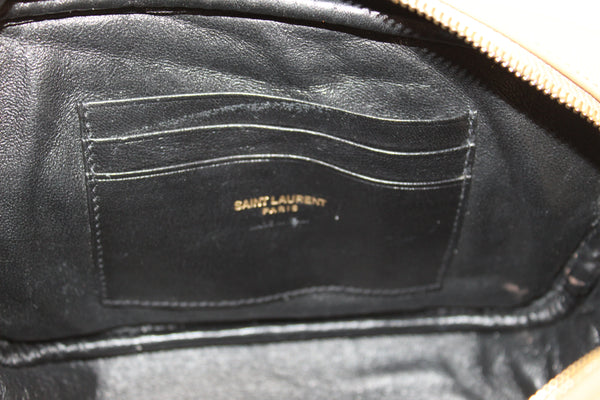 Saint Laurent Beige Grain Poudre Embossed Leather Lou Mini Bag